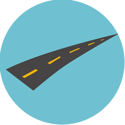 Divided road